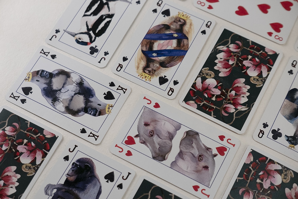 Hand painted playing cards by Jagna Wróblewska