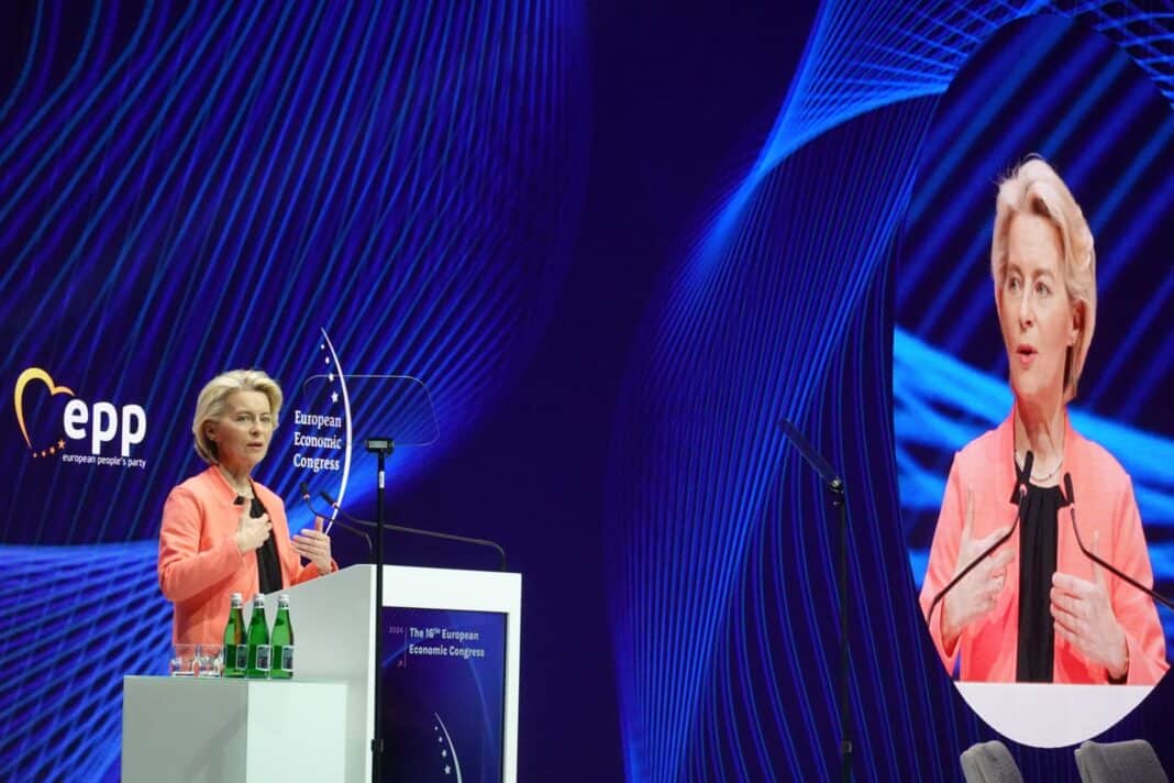 The President of the European Commission, Ursula von der Leyen at the European Economic Congress in Katowice on May 7
